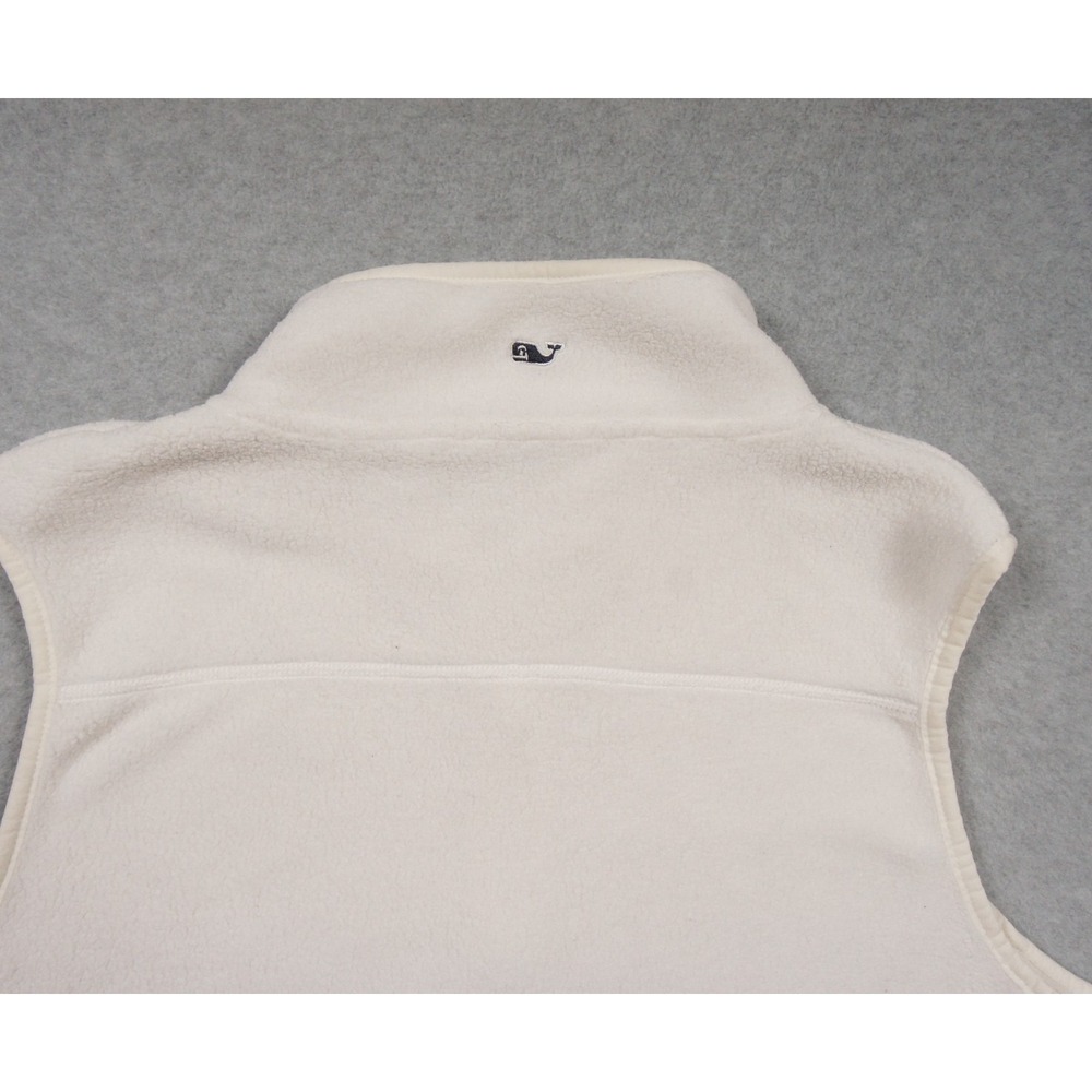 Vineyard Vines Jacket Womens Medium White Vest Fleece Full Zip Outdoors Ladies - Picture 7 of 13